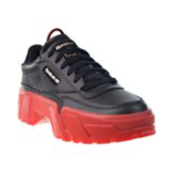 Reebok Club C Cardi B Black vector Red Sneakers - Size 5.5y / 8 womens - Picture 1 of 4